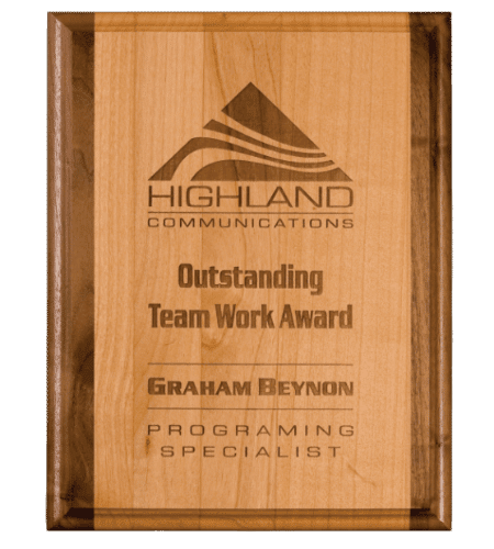 Custom Wood Plaque, Engraved Award Plaque, Corporate Gift