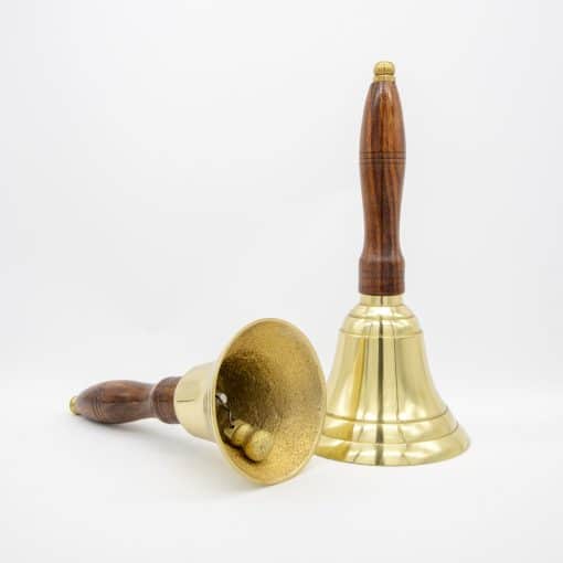 Solid Brass Bells with Wooden Handles